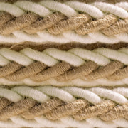 2XL jute and raw cotton twisted rope cable, 2x0.75 elettric cable. 24mm diameter