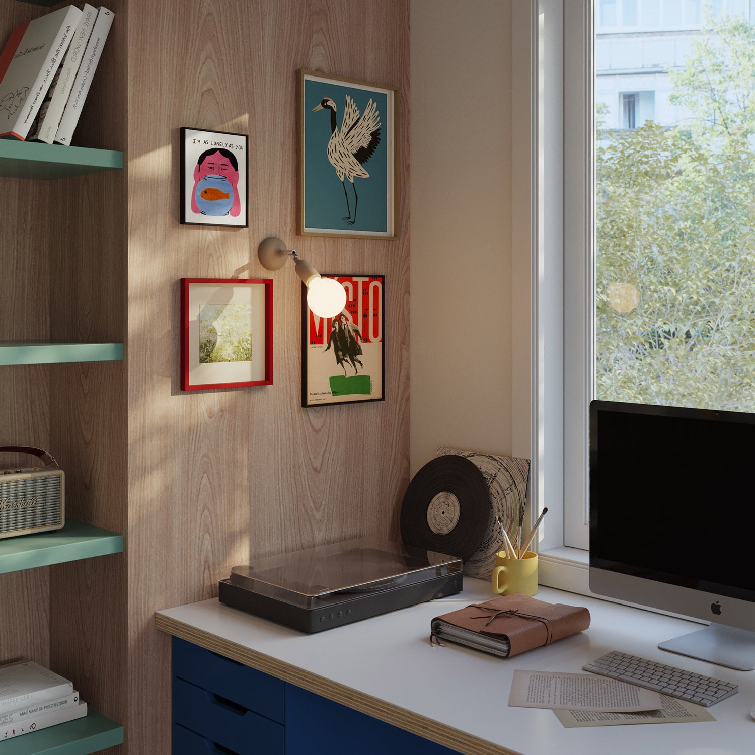 Silicone Fermaluce lamp with joint - Desert Brown