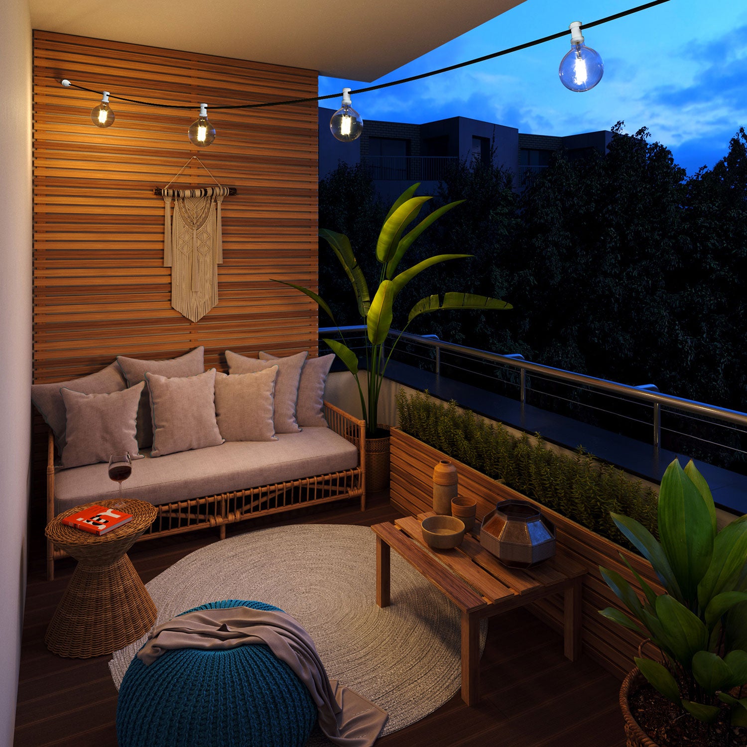 Ready-to-use 40ft String Light with 5 white Sockets, Hook and Plug - CM04