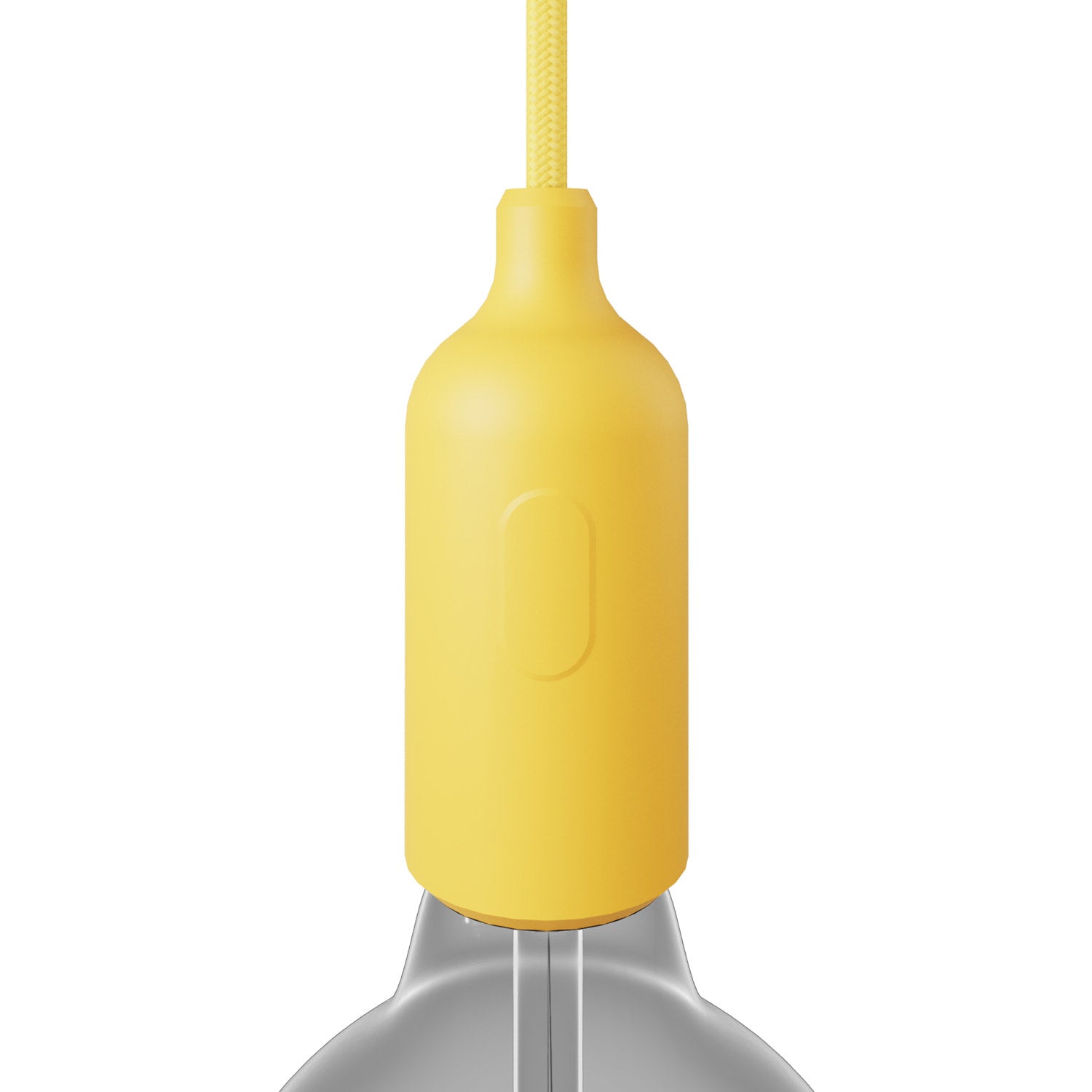 Silicone E26 socket kit with switch and hidden cable clamps - Yellow