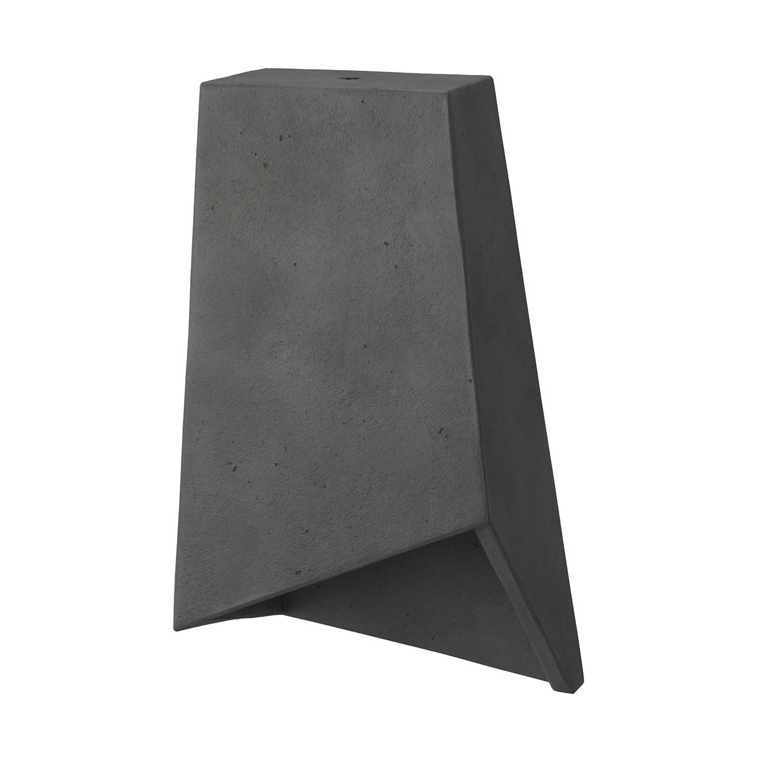 Prisma cement lampshade for suspension, with cable clamp and E26 socket - Dark cement