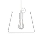 Metal Duedì Base lampshade with metal socket cover and E26 socket - White