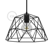 Dome XL naked cage metal Lampshade with E26 socket - Black