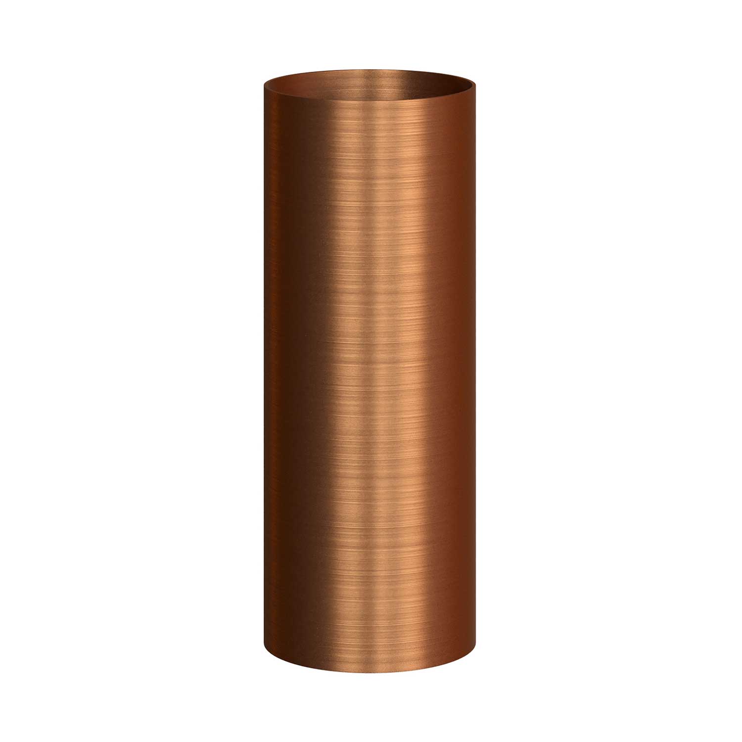 Tub-E12, spotlight pipe with E12 double ferrule socket - Brushed copper