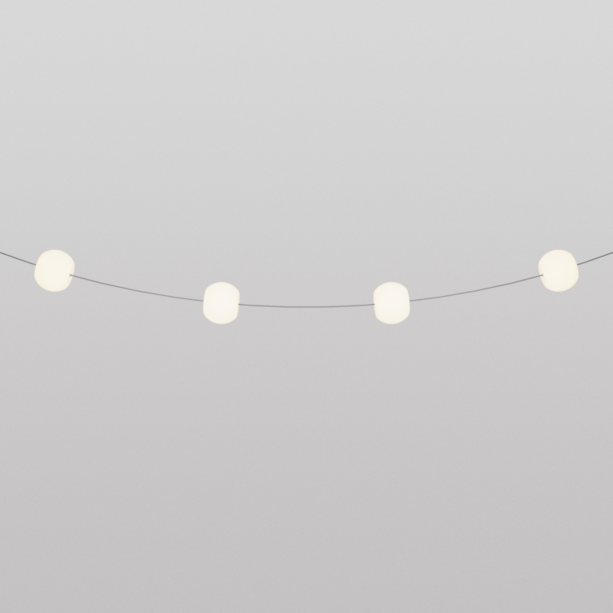 Outdoor 4-Light String Light for wet locations Gray, Power supply with US plug - Marina4 Cherry