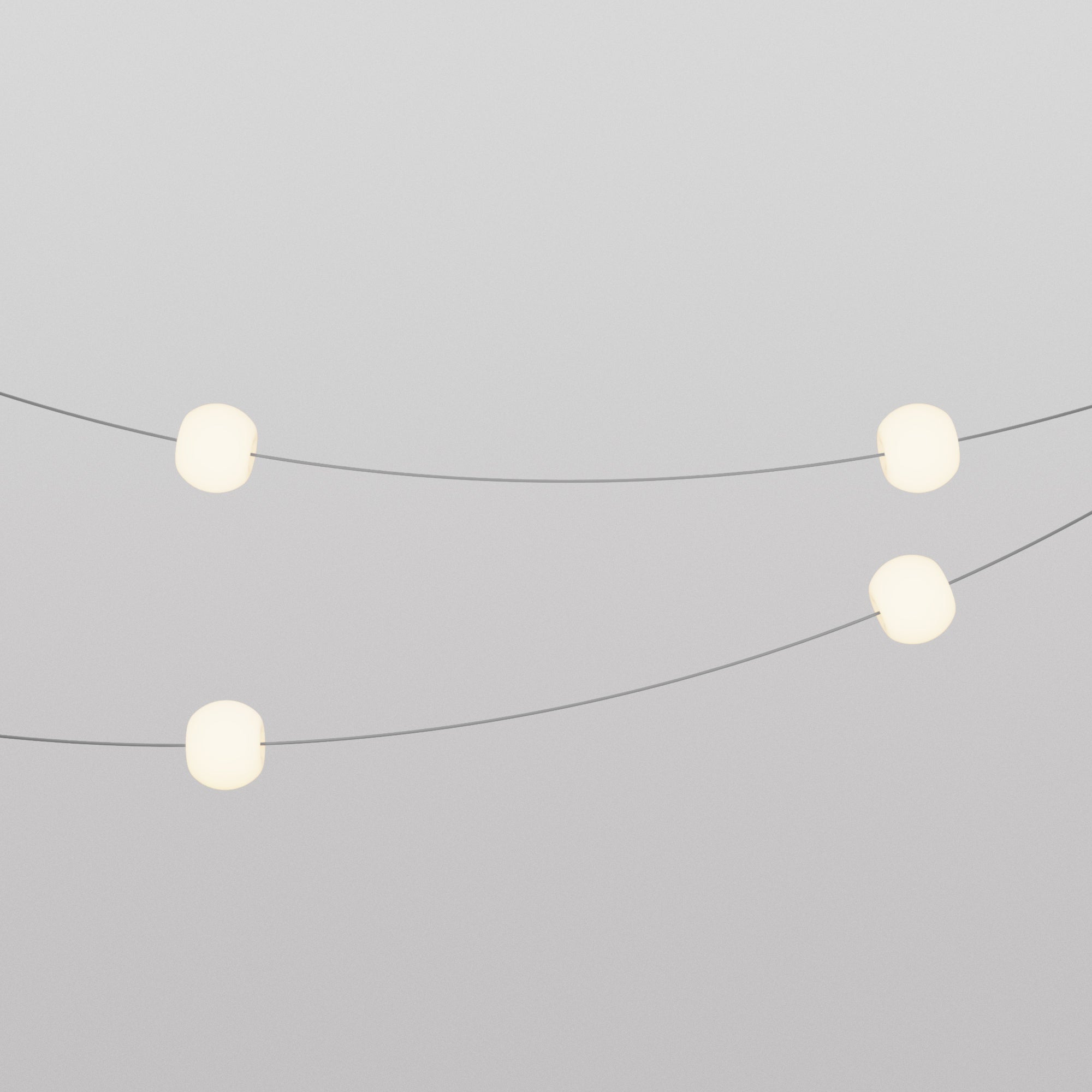 Outdoor 4-Light String Light for wet locations Gray, Power supply with US plug - Marina4 Cherry