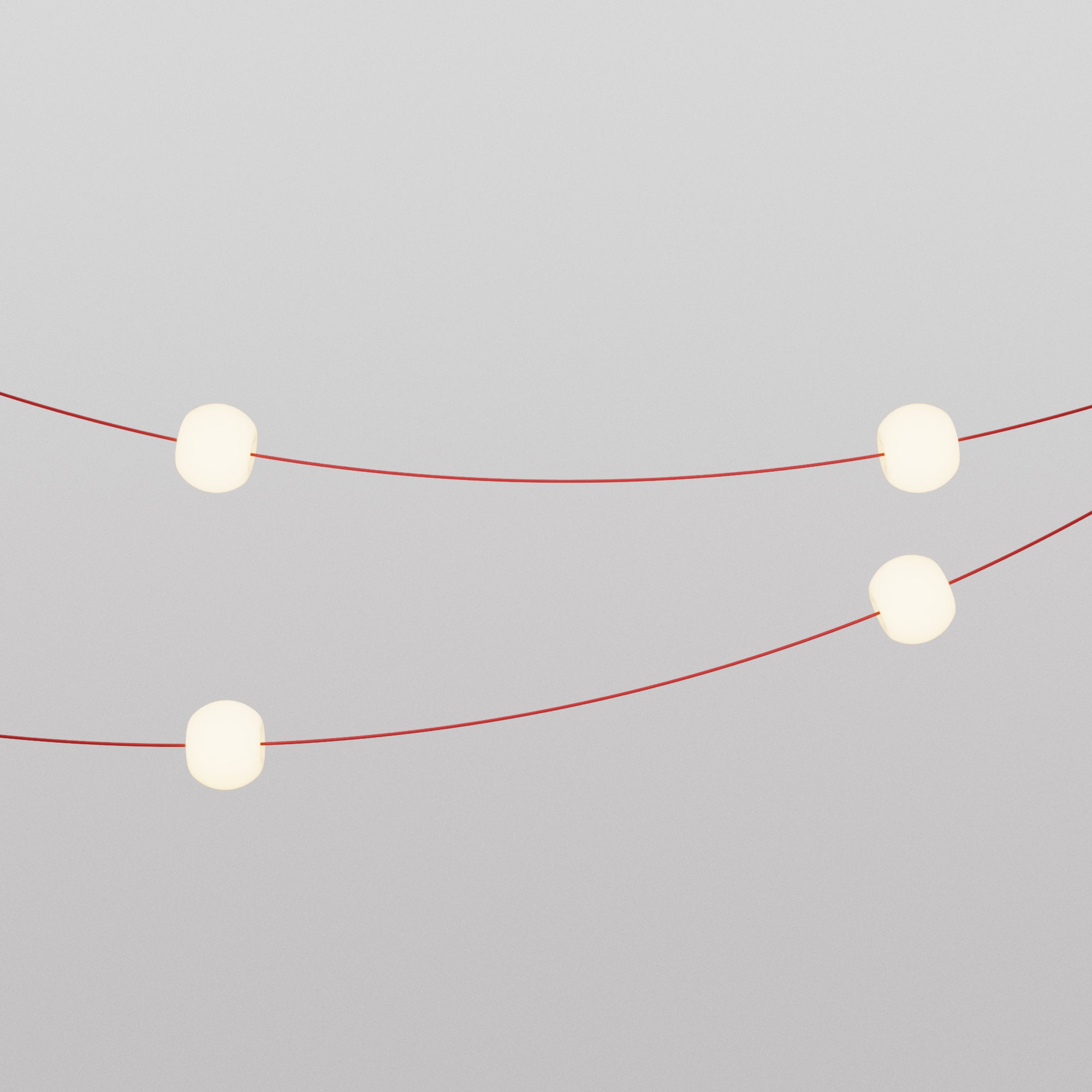 Outdoor 4-Light String Light for wet locations Starfish Red, Power supply with US plug - Marina4 Cherry