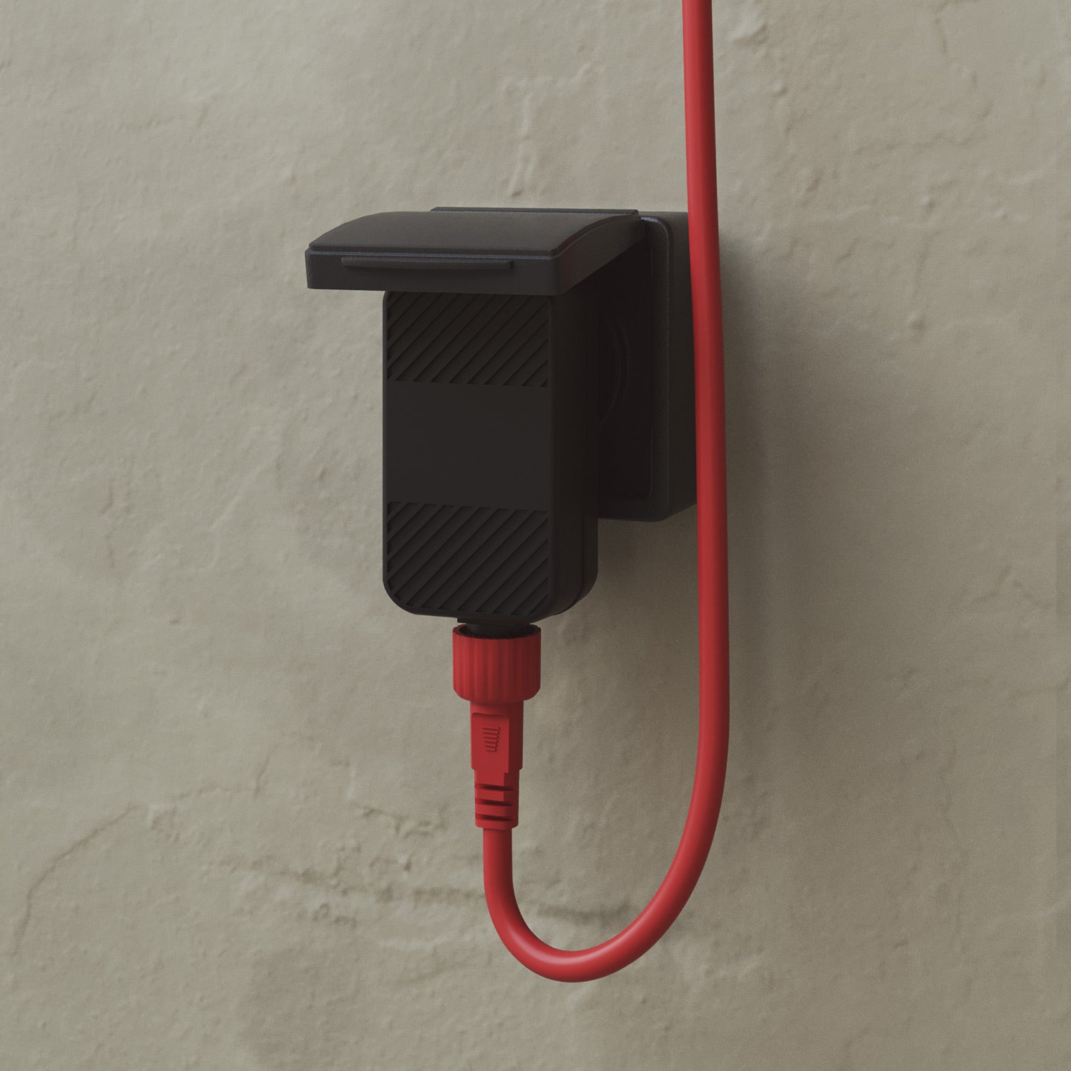 Outdoor 4-Light String Light for wet locations Starfish Red, Power supply with US plug - Marina4 Cherry