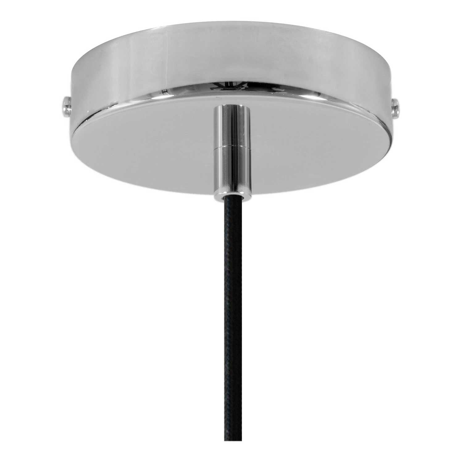 Pendant lamp with textile cable, Cube cement lampshade and metal finishes - Light cement