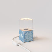Cubetto table lamp with US plug, "Futur" Ghost bulb - Futur Festival