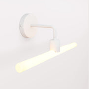 Fermaluce Esse14, Metal Wall Lamp with Curved Extension - White