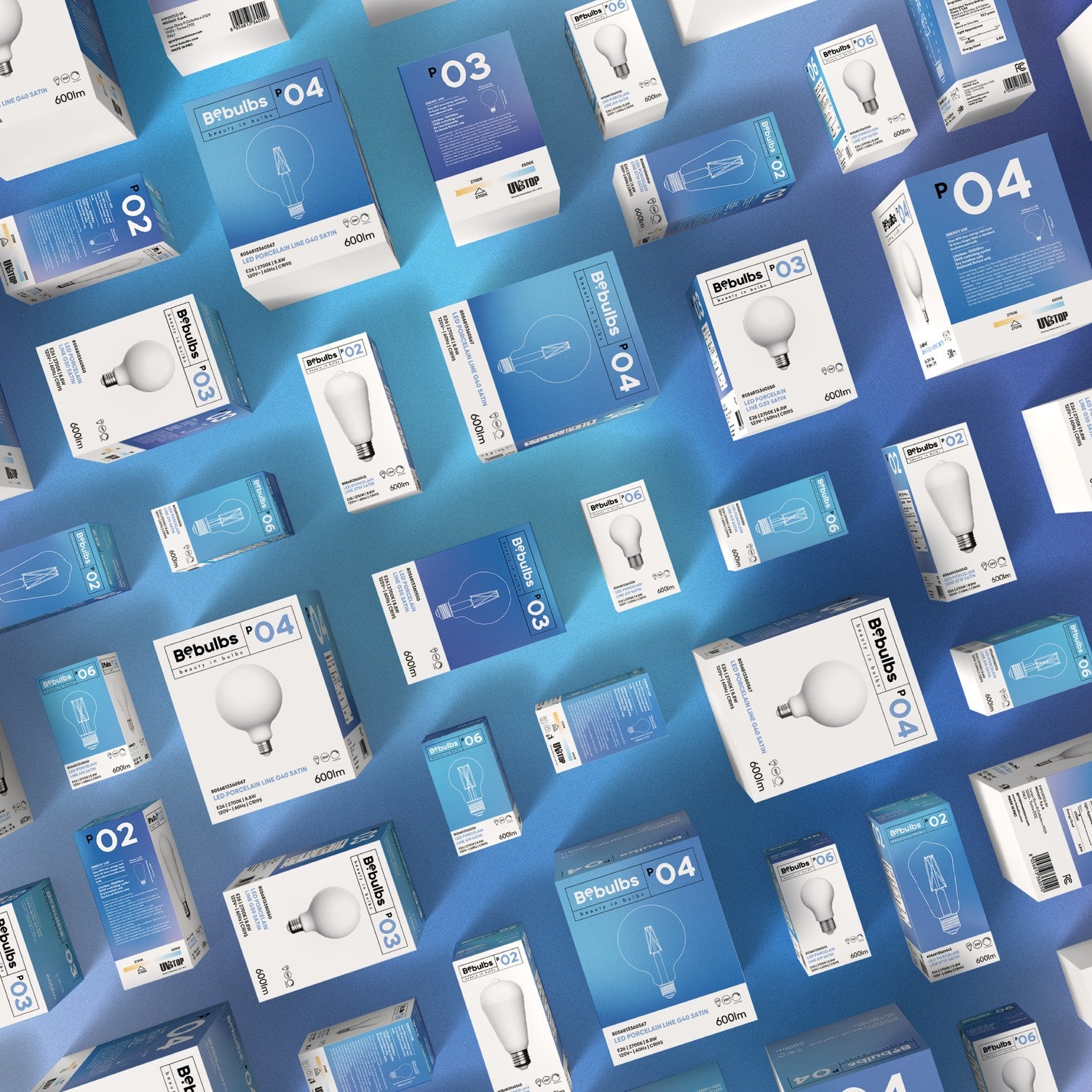 LED Porcelain Effect Light Bulb CRI 95 A19 8.8W 600Lm E26 120V 2700K Dimmable - P06