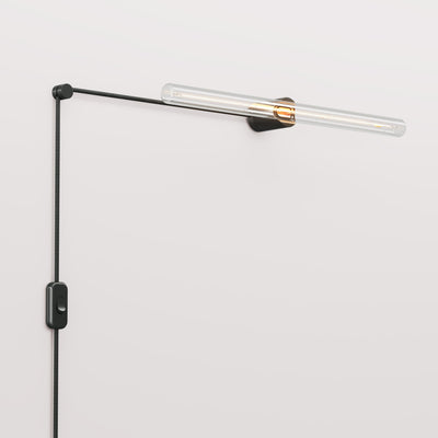 Lámpara enchufable Spostaluce Esse14 con portalámparas S14d - Negra