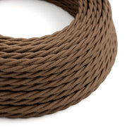 Brown Cotton covered Twisted electric cable - TC13