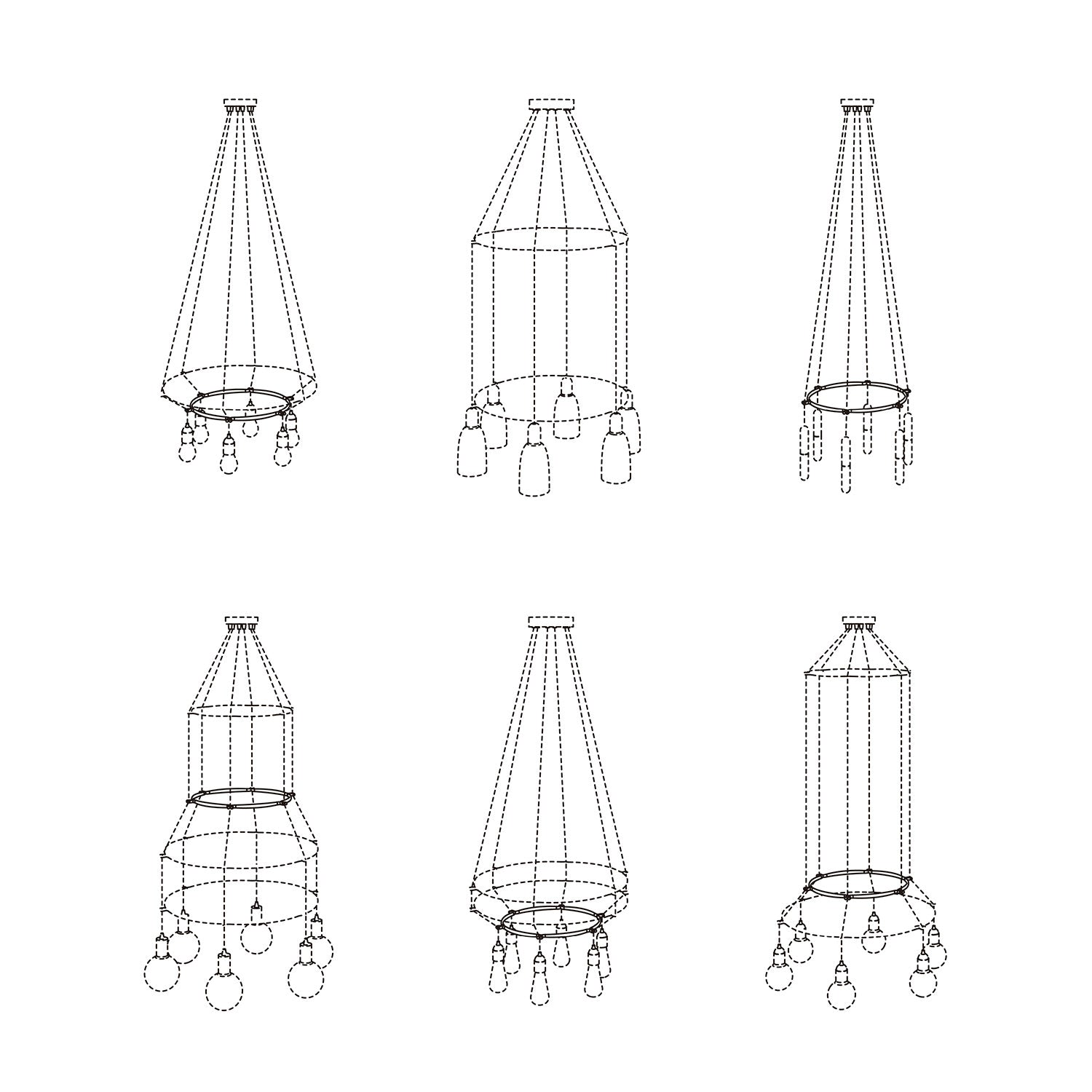 Cage Cerchio - Struttura per lampadari - Bianco S - Ø 40 cm
