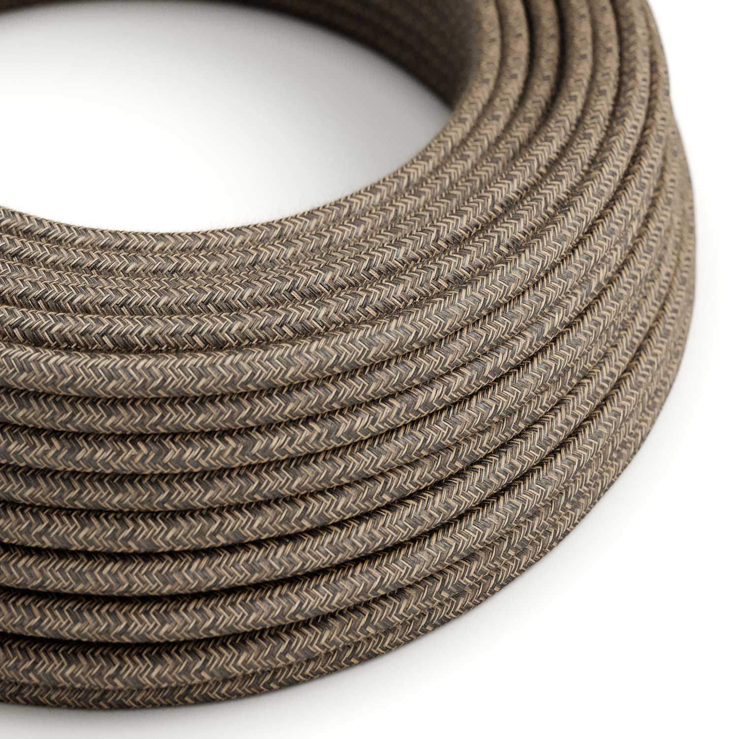 Cloth Covered Wire - Brown Linen RN04 - UL Listed