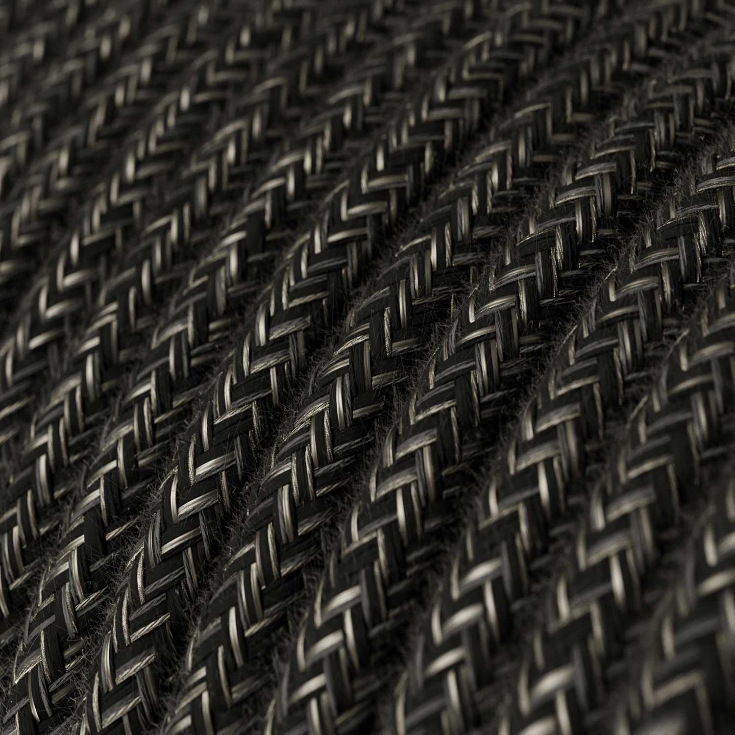 Cloth Covered Wire - Charcoal Linen RN03 - UL Listed
