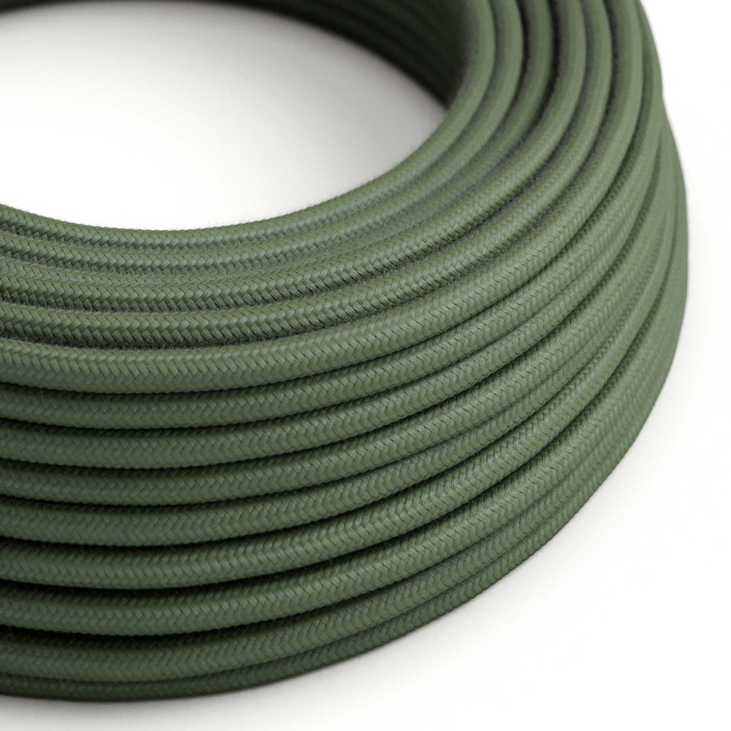 Cloth Covered Wire - Gray Green Cotton RC63 - UL Listed