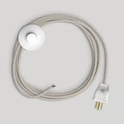 Cordset for lamp with white cable 10 ft Bianco