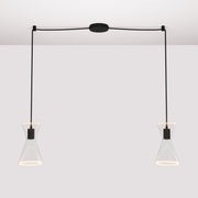 Double-Drop Ghost Double Cone Pendant Lamp - Black