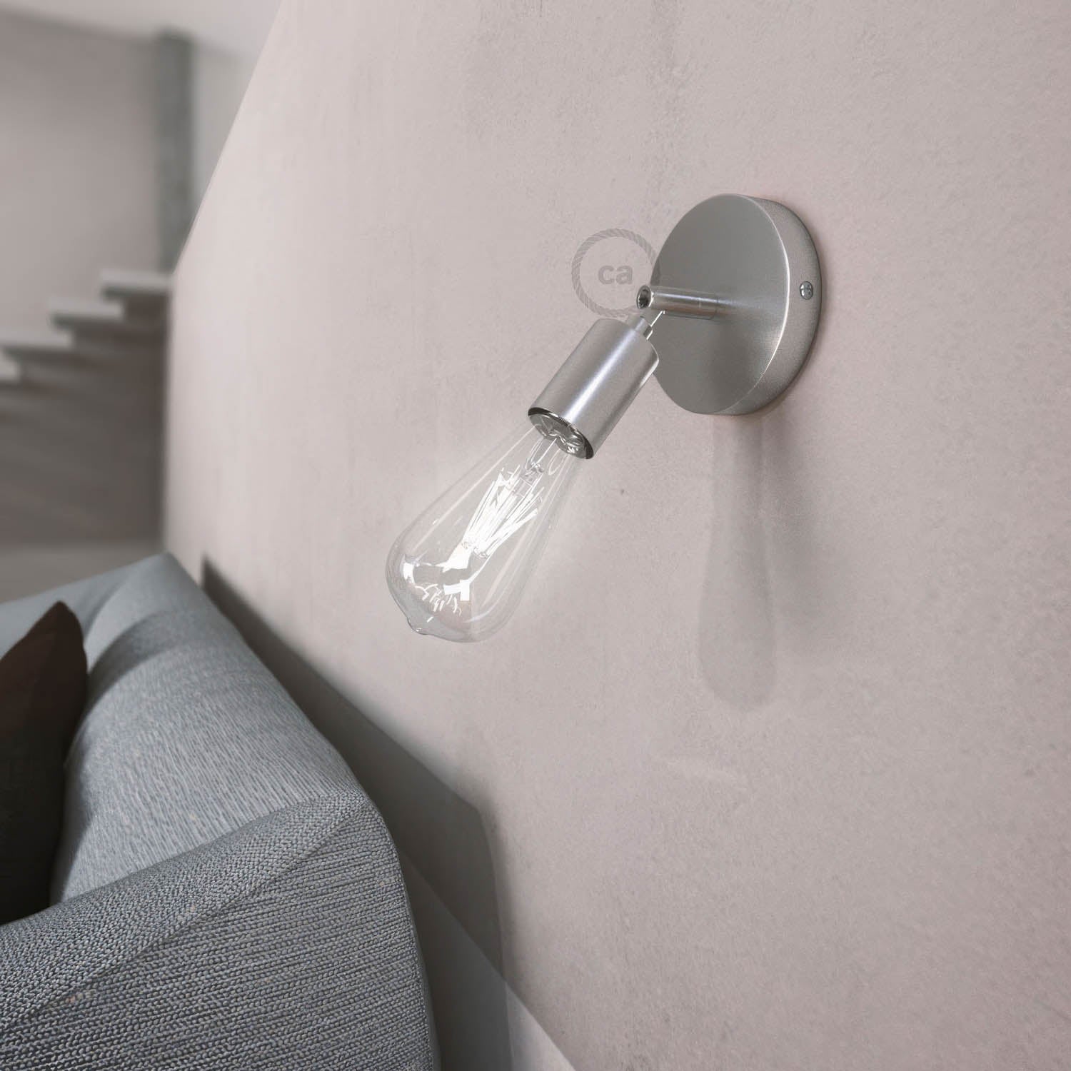 Fermaluce Metal 90°, the adjustable wall flush light - Chrome