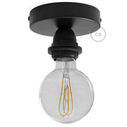 Fermaluce Metal with E26 threaded socket, the metal wall or ceiling light source - Black