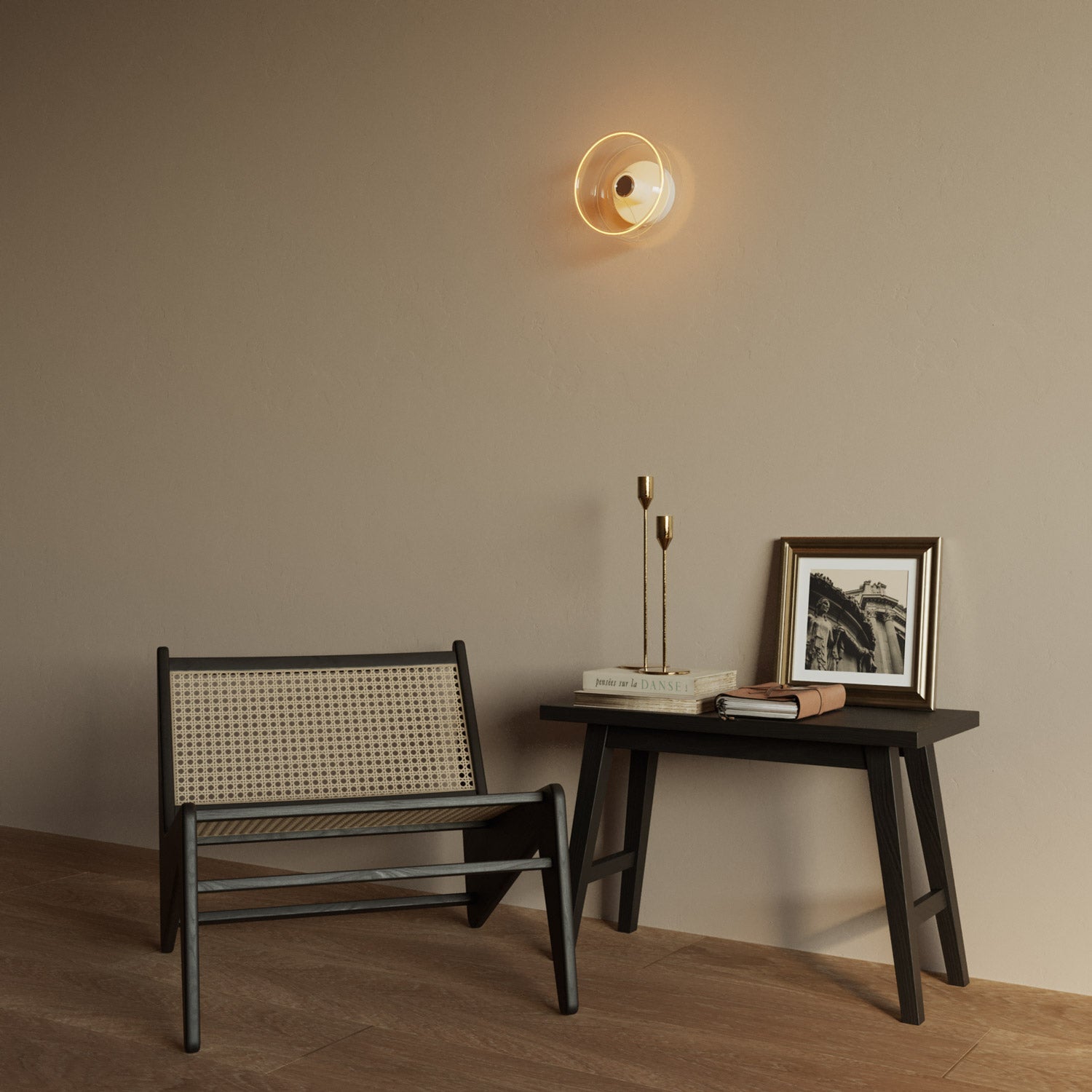 Fermaluce wall lamp Matt white with G02 bulb