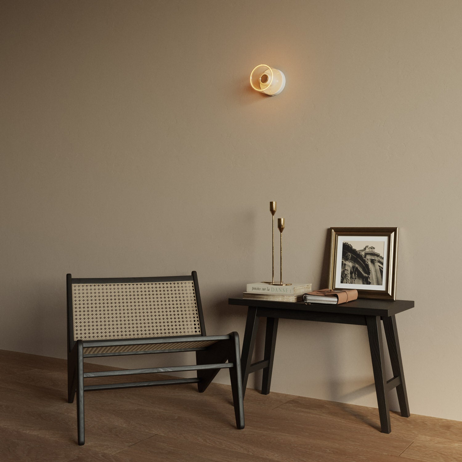 Fermaluce wall lamp Matt white with G03 bulb