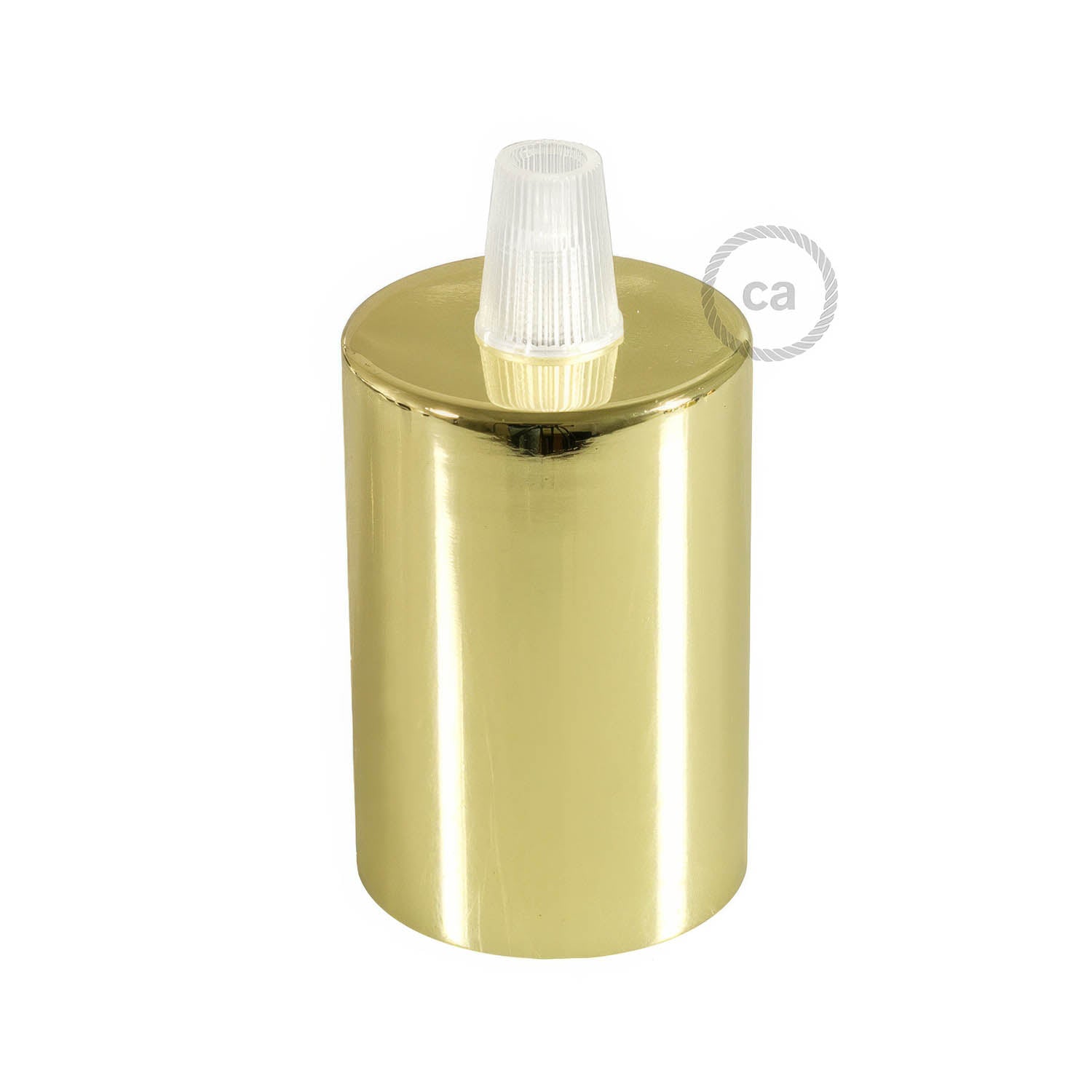 Flat Top Metal UL E26 light bulb socket kit - Brass Ottone Conico