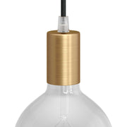 Flat Top Metal UL E26 light bulb socket kit - Brushed bronze Bronzo satinato Conico