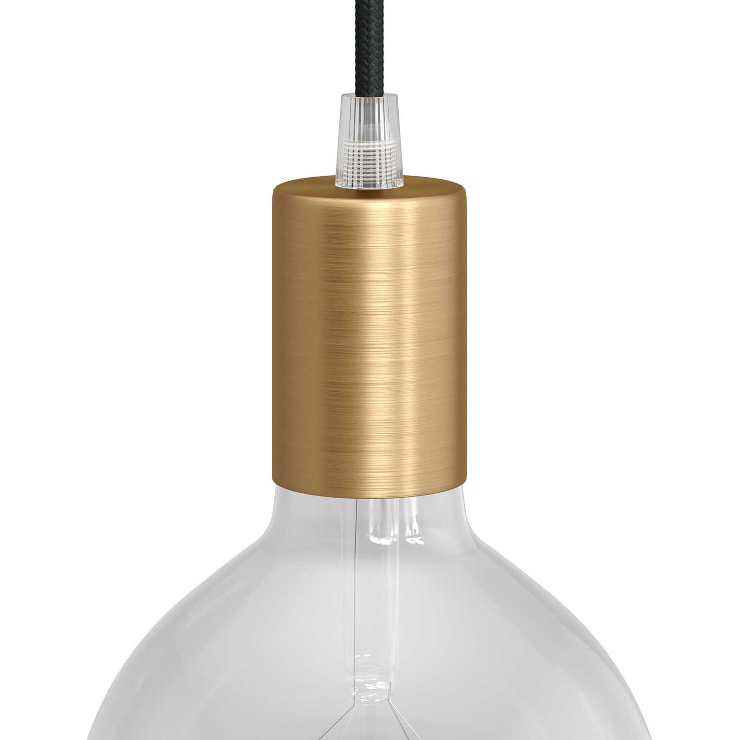 Flat Top Metal UL E26 light bulb socket kit - Brushed bronze Bronzo satinato Conico