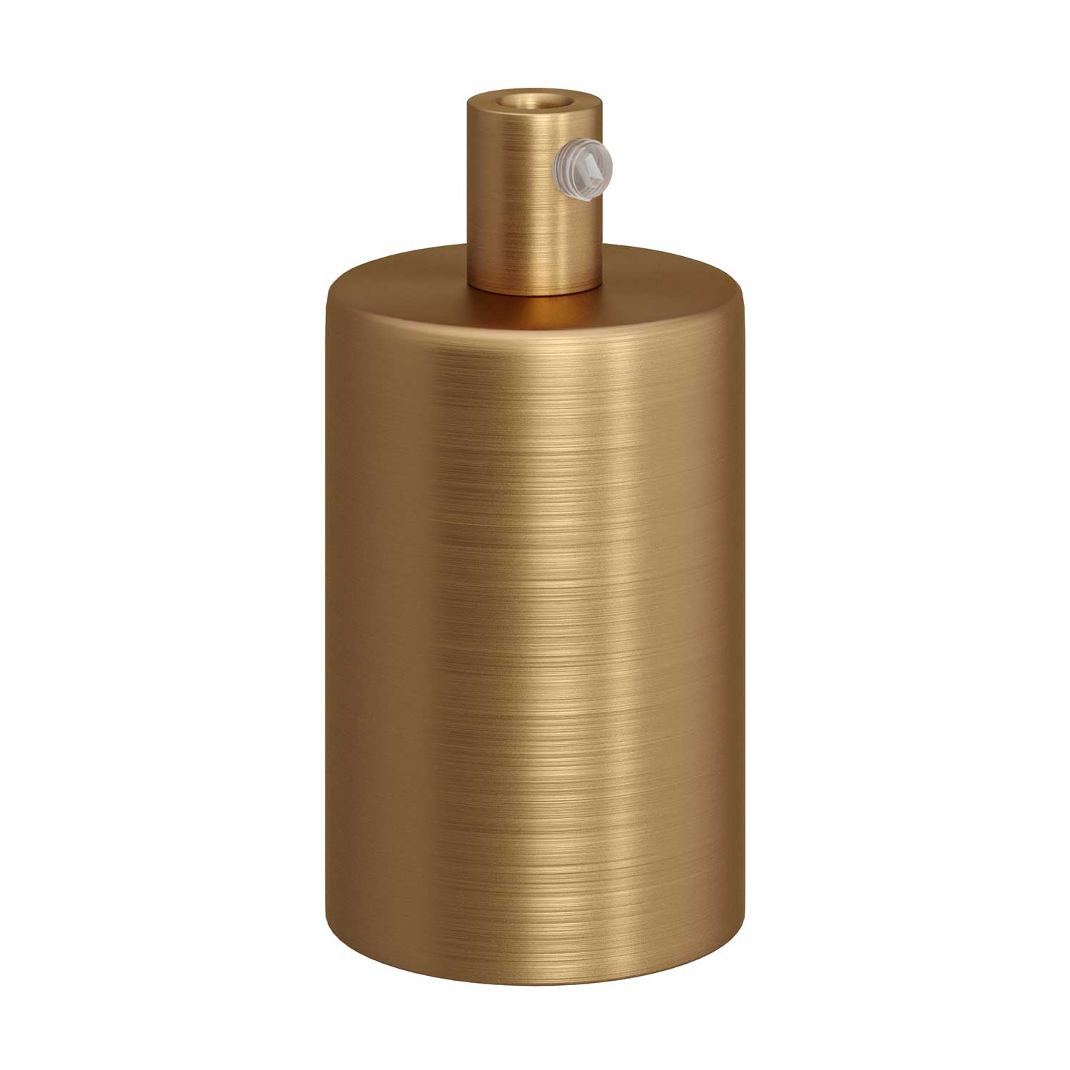 Flat Top Metal UL E26 light bulb socket kit - Brushed bronze Bronzo satinato Cilindrico