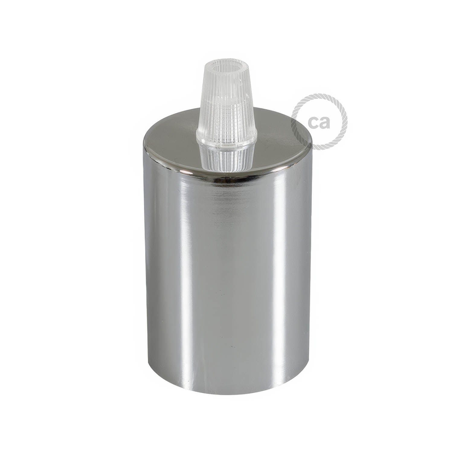 Flat Top Metal UL E26 light bulb socket kit - Chrome Cromo Conico