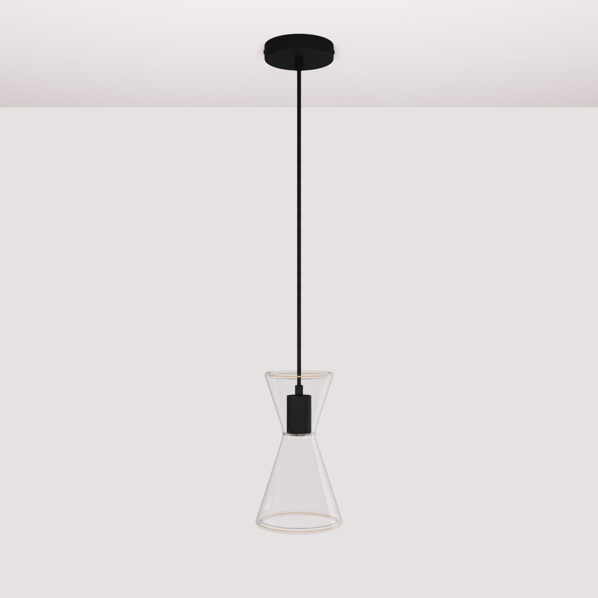 Ghost Double Cone Pendant Lamp - Black