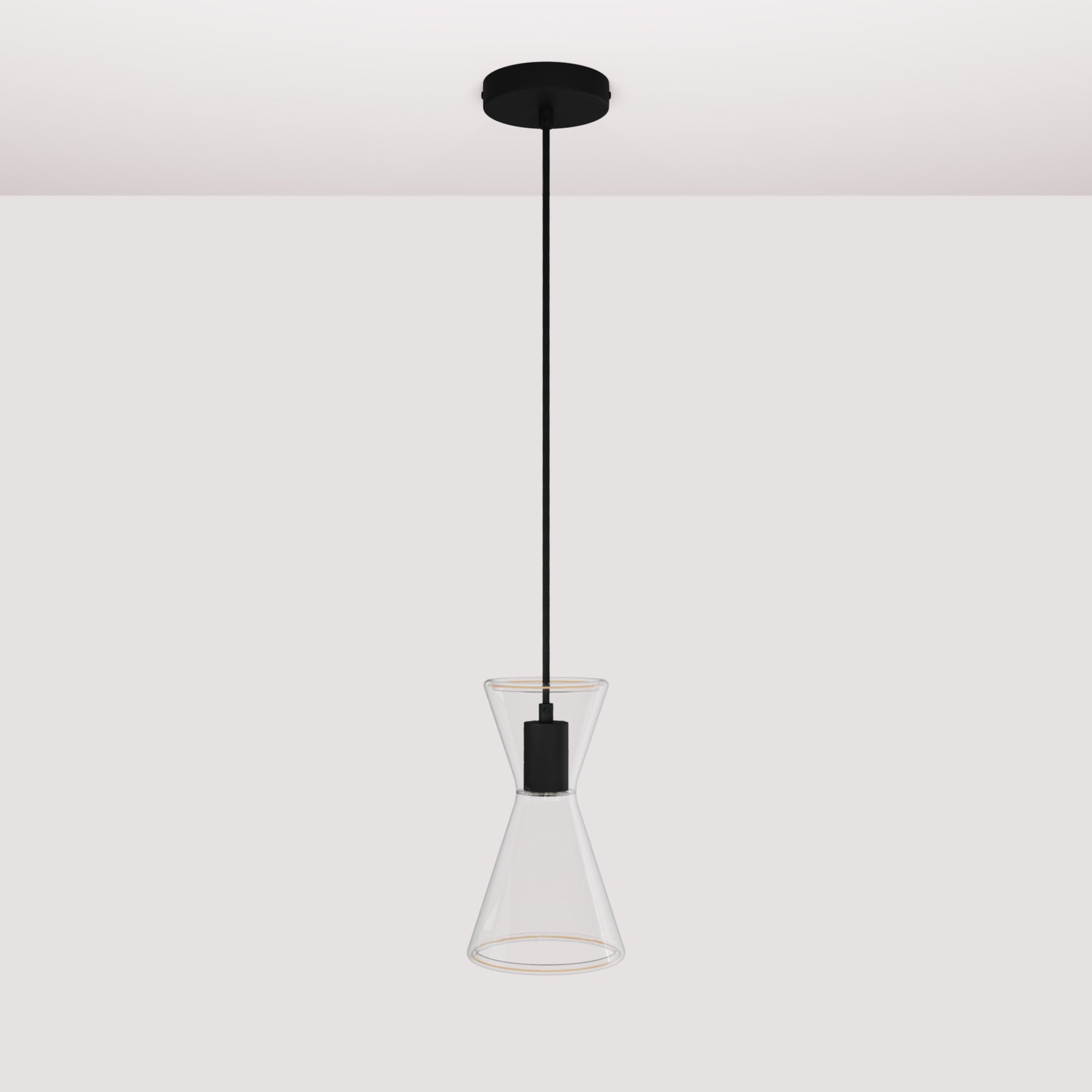 Ghost Double Cone Pendant Lamp - Black