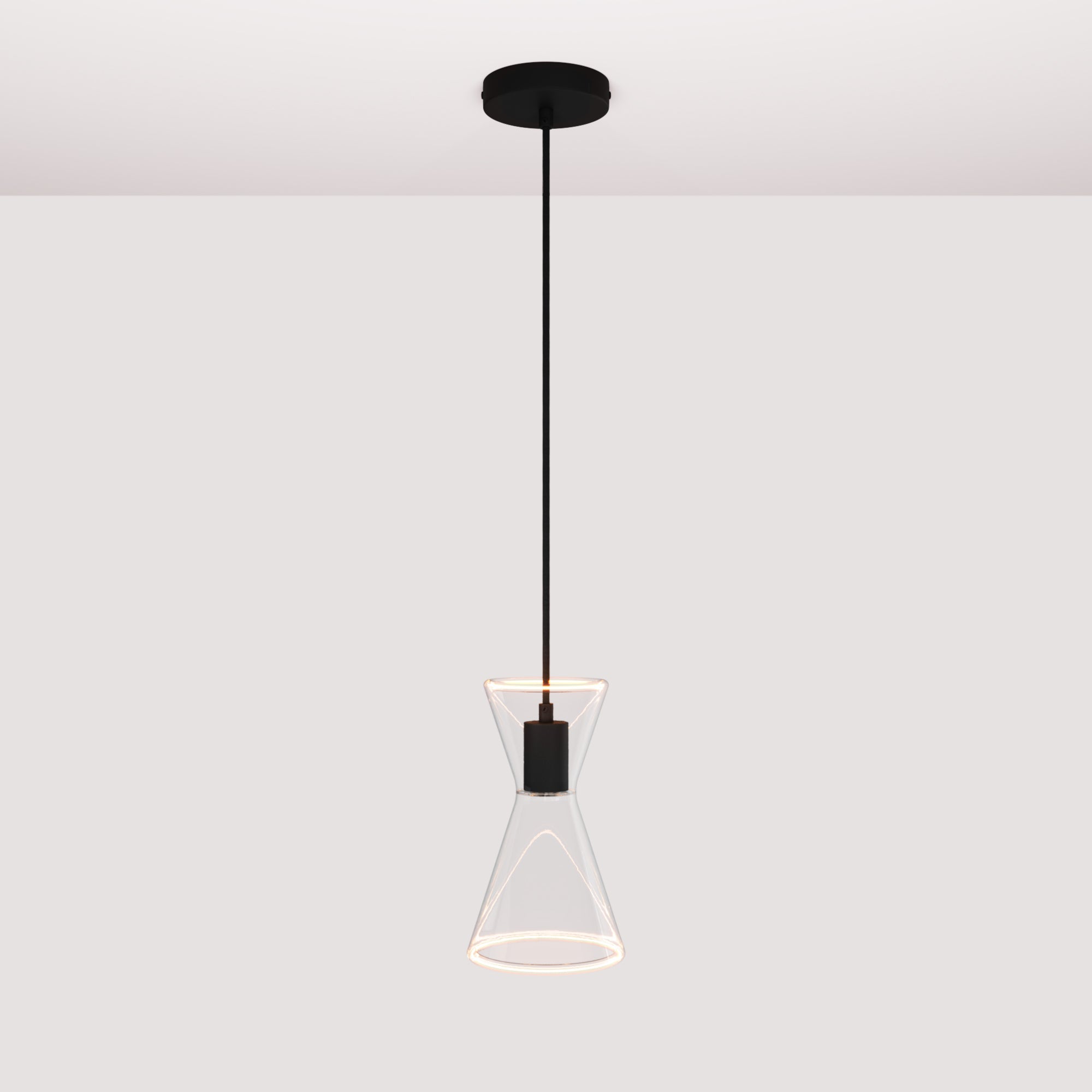Ghost Double Cone Pendant Lamp - Black