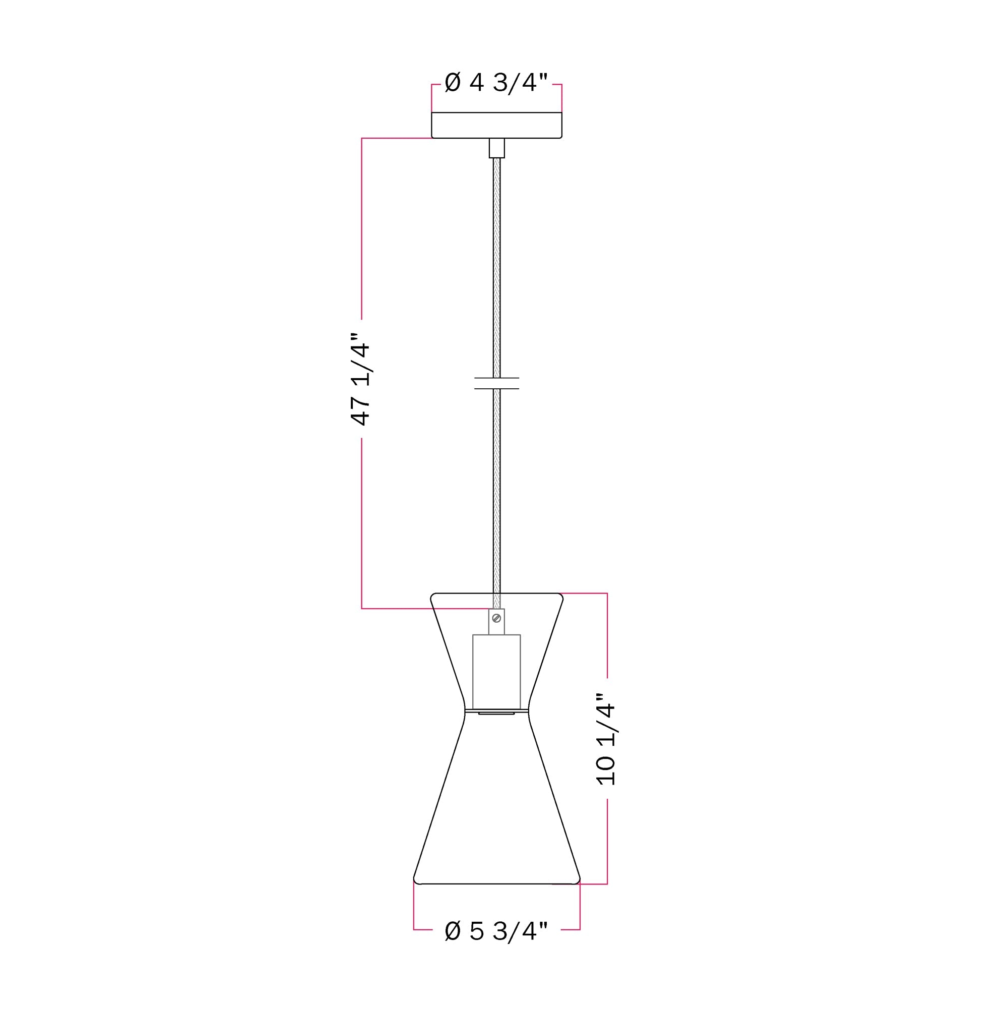 Ghost Double Cone Pendant Lamp - Matte White