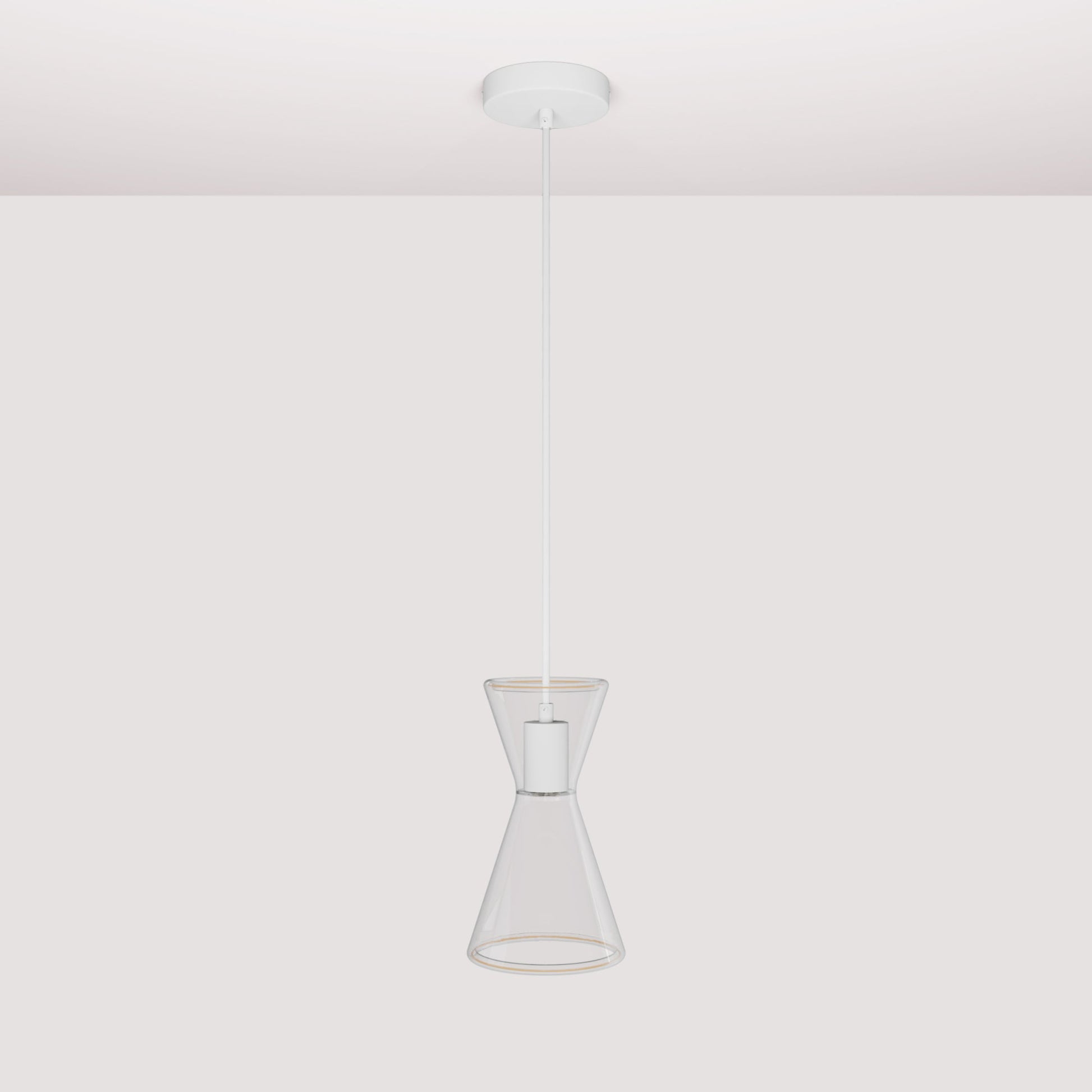 Ghost Double Cone Pendant Lamp - Matte White