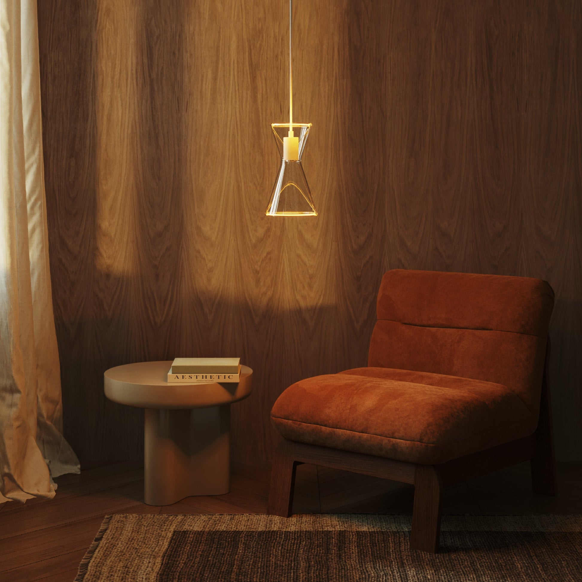 Ghost Double Cone Pendant Lamp - Matte White