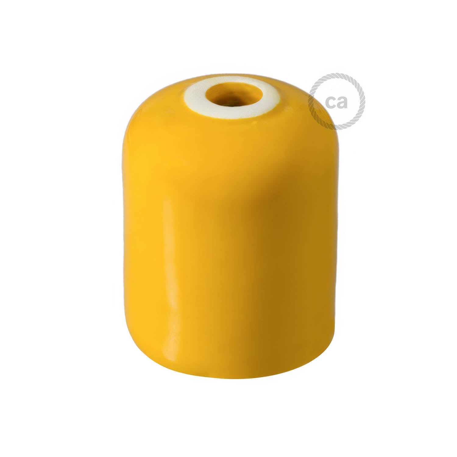Handmade Ceramic E26 light bulb socket kit - Yellow
