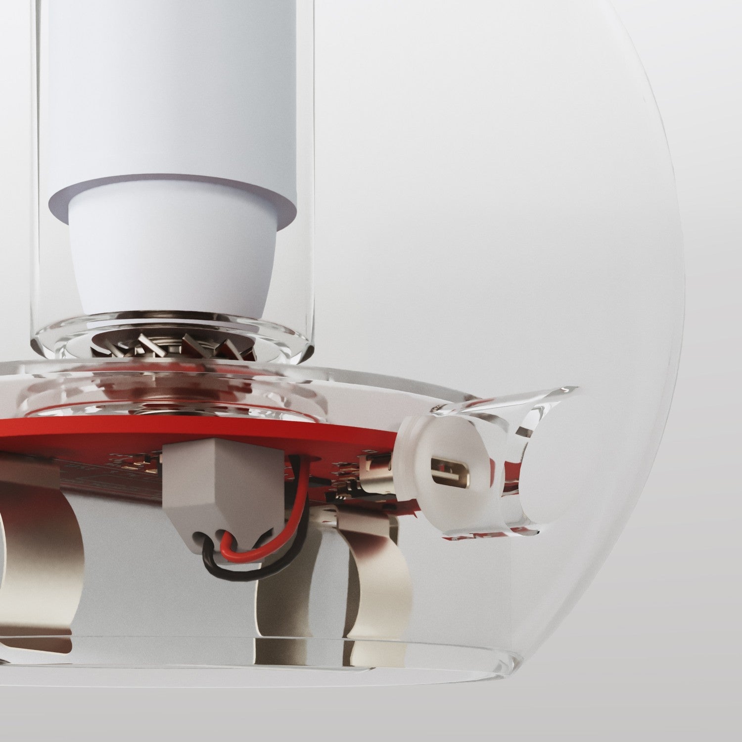 Kit elettronico per lampade a batteria 5V USB-C con portalampada E14 liscio - Bianco