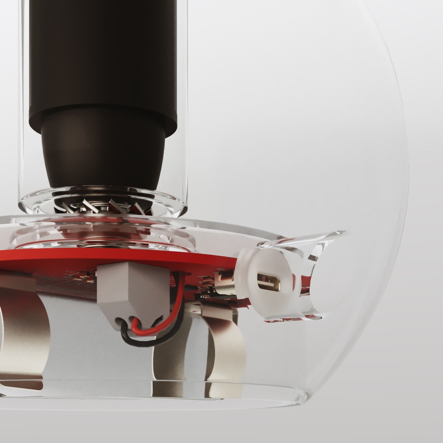 Kit elettronico per lampade a batteria 5V USB-C con portalampada E14 liscio - Nero