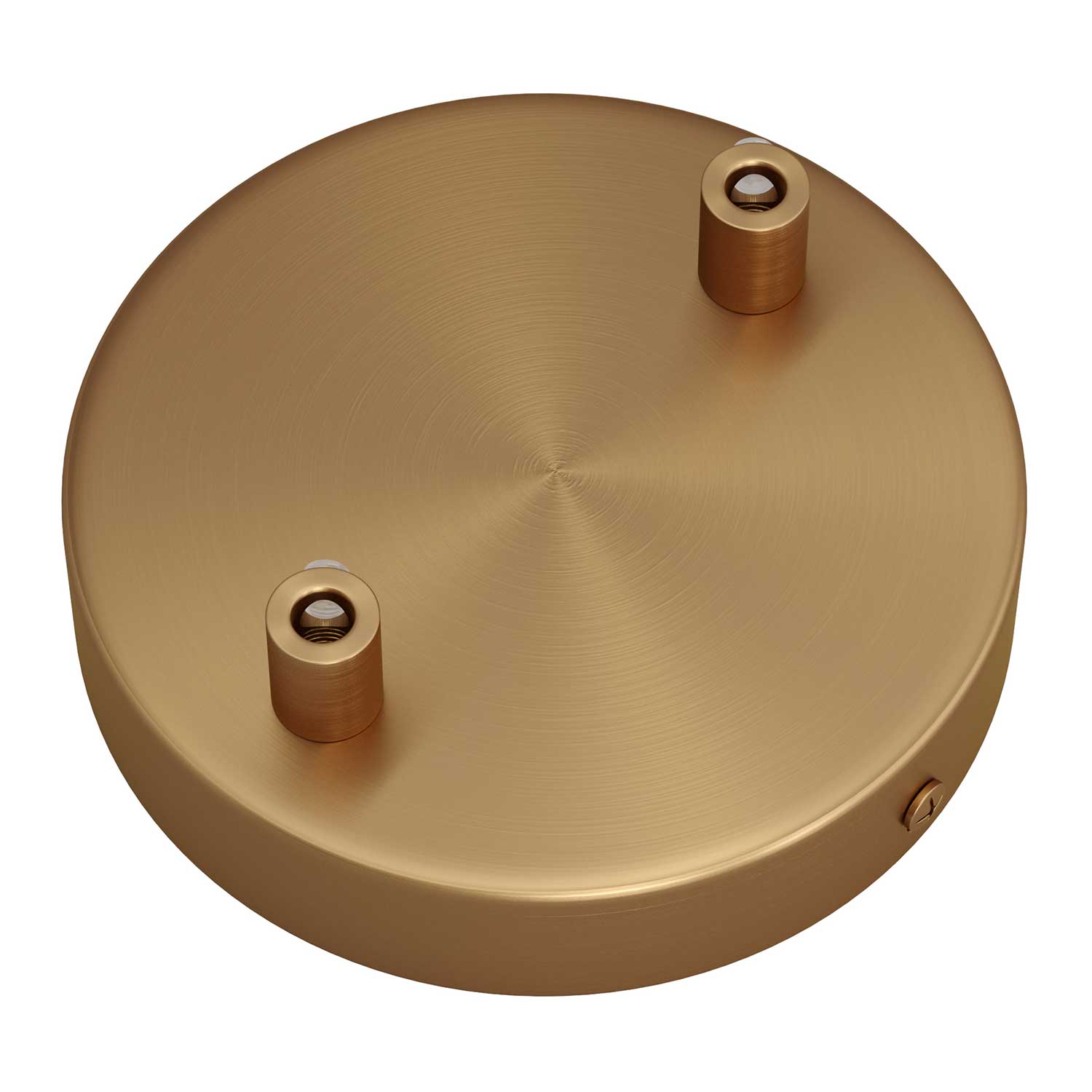 Kit rosone cilindrico in metallo a 2 fori - Bronzo satinato Cilindrico