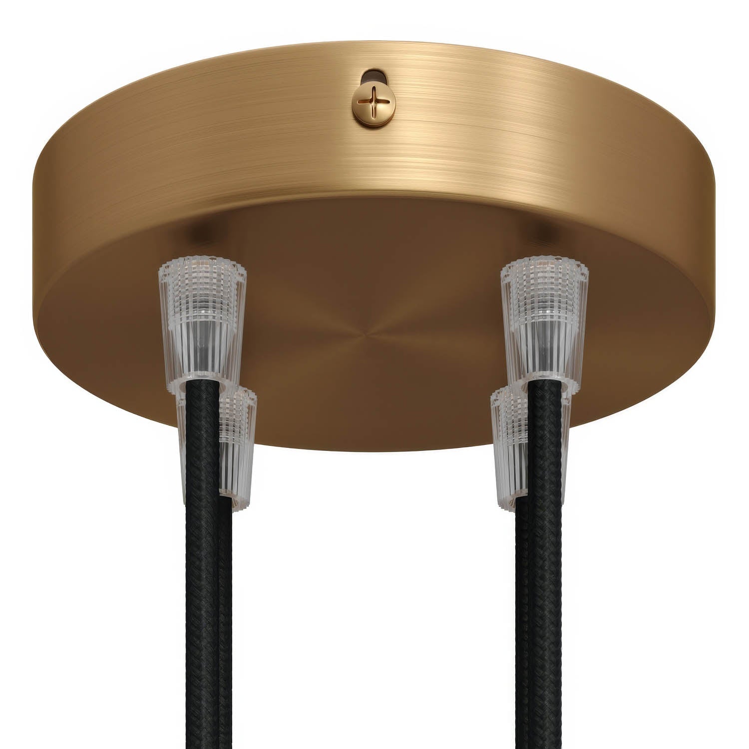 Kit rosone cilindrico in metallo a 4 fori - Bronzo satinato Conico