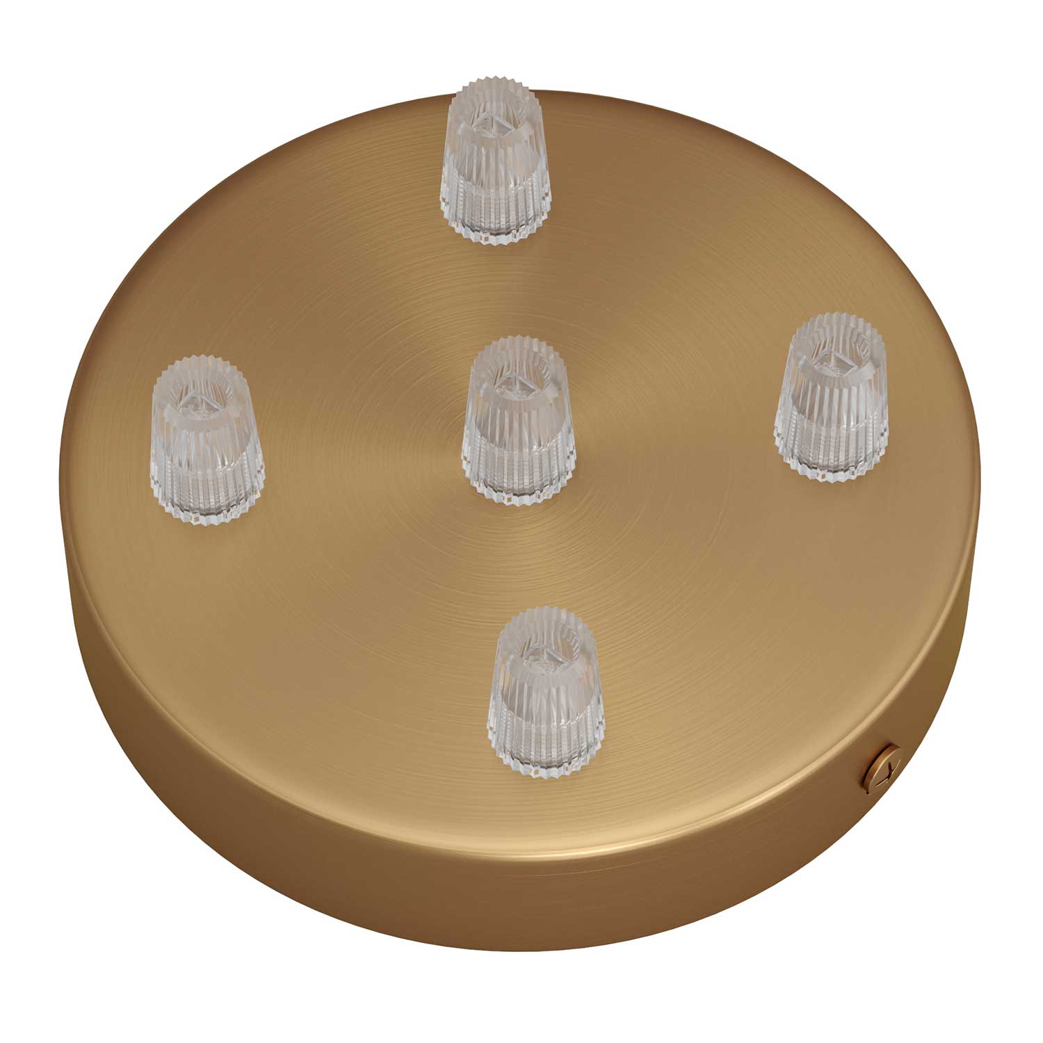 Kit rosone cilindrico in metallo a 5 fori - Bronzo satinato Conico