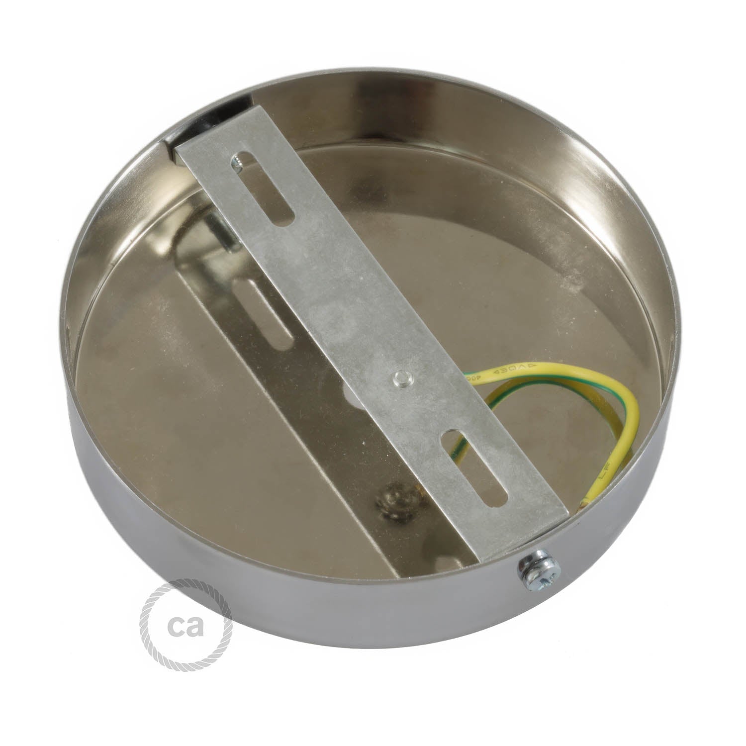 Kit rosone cilindrico in metallo - Titanio satinato Conico