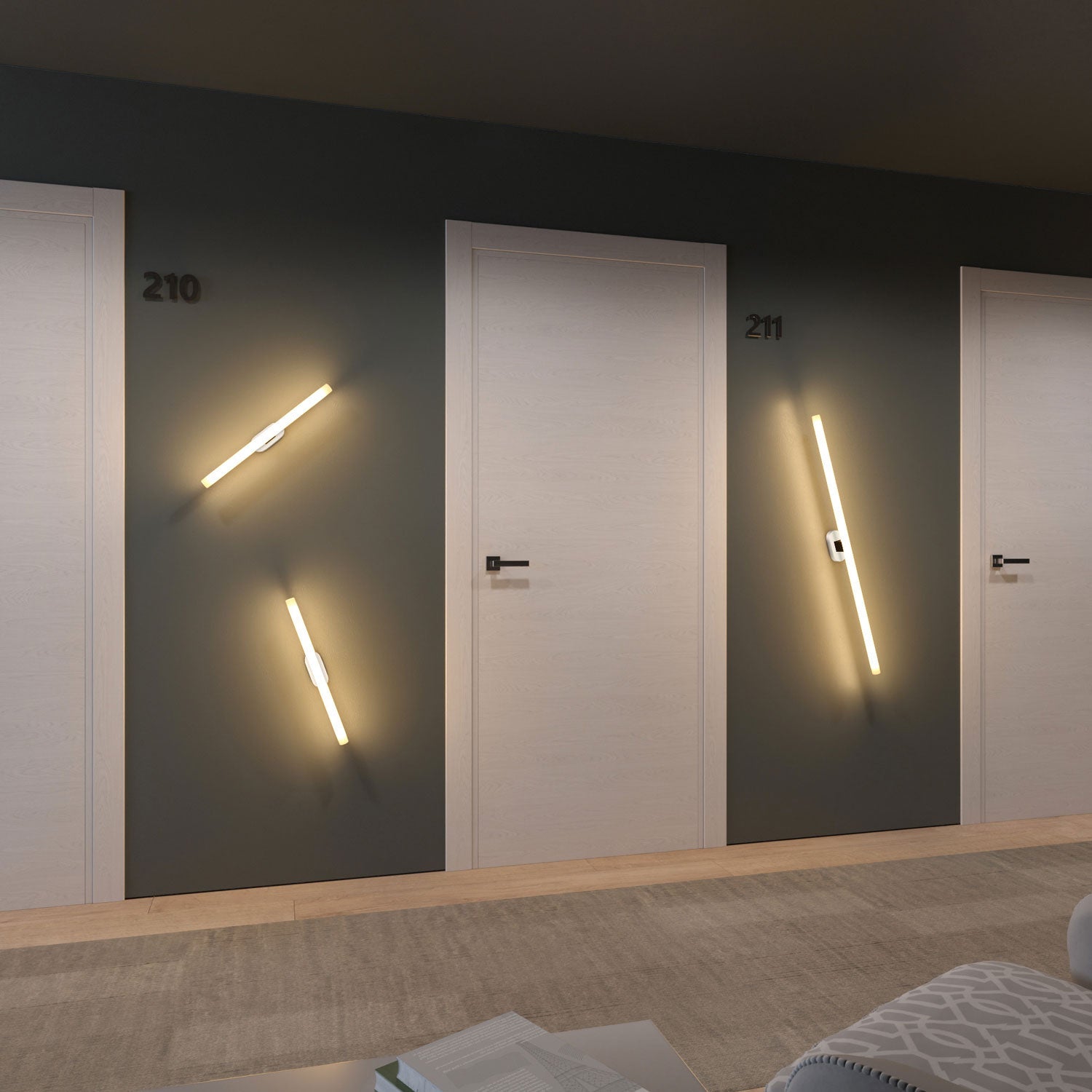 Kit rosone in legno ovale - Bianco