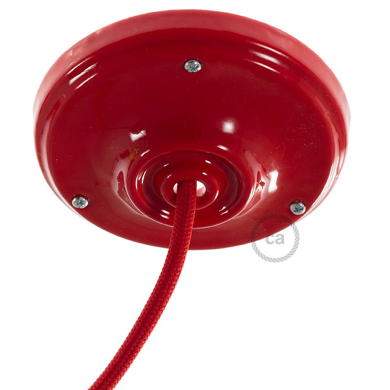 Kit rosone in porcellana - Rosso