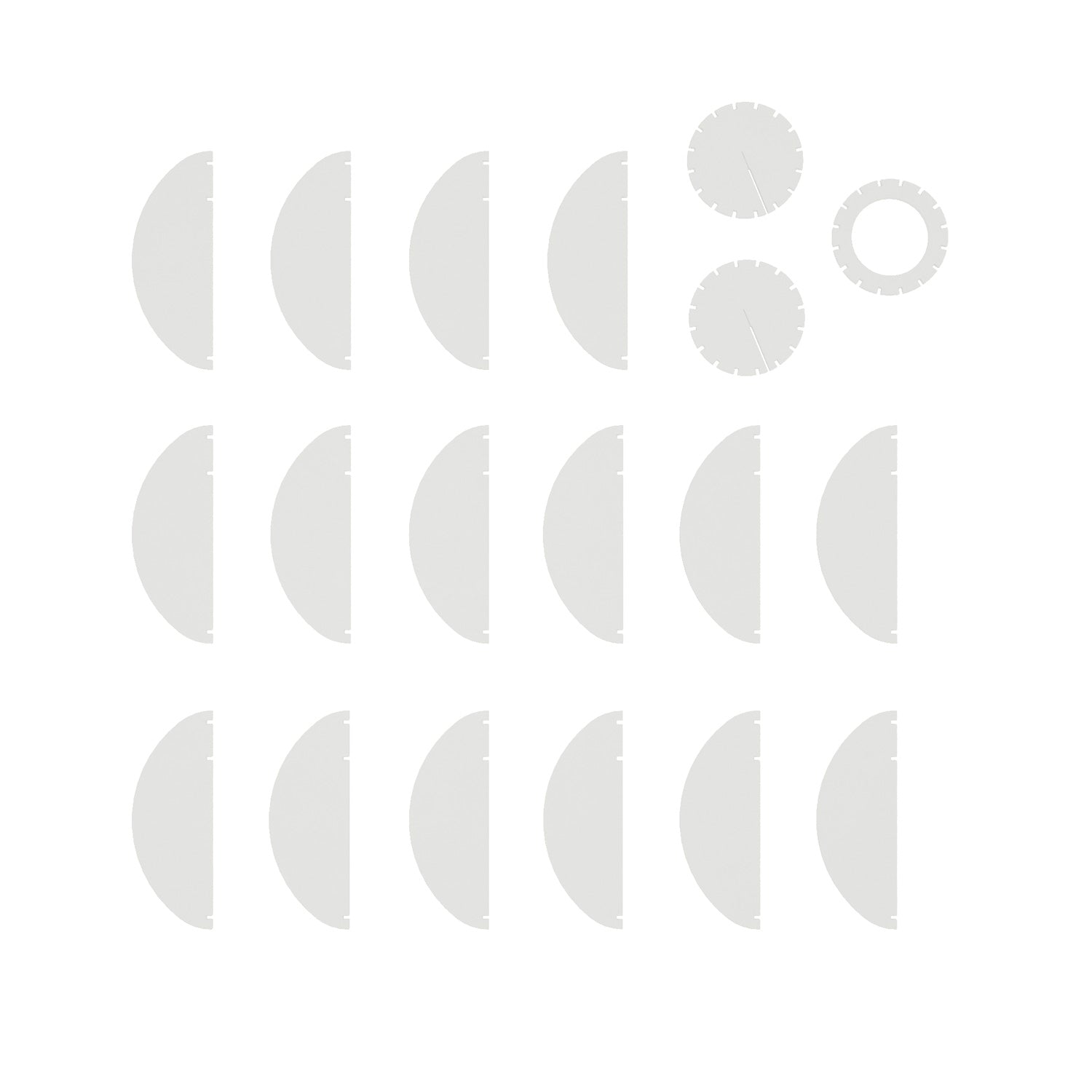 LAMPSHHADE - Pendant Lamp with Elliptical Shade - White melange