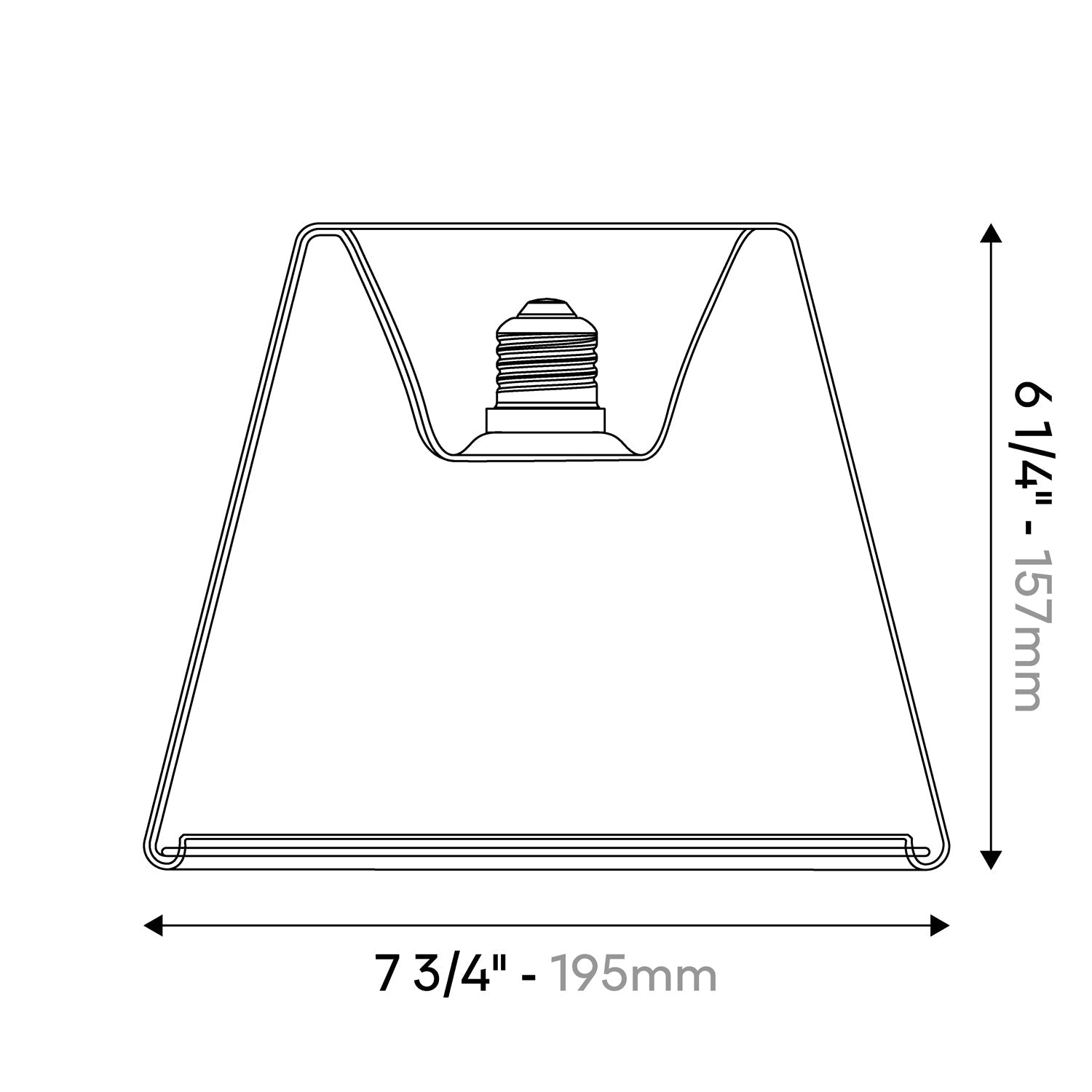 LED Clear Light Bulb Ghost Line CRI 90 Recessed Cone 5,5W 480Lm E26 120V 2200K Dimmable - G01